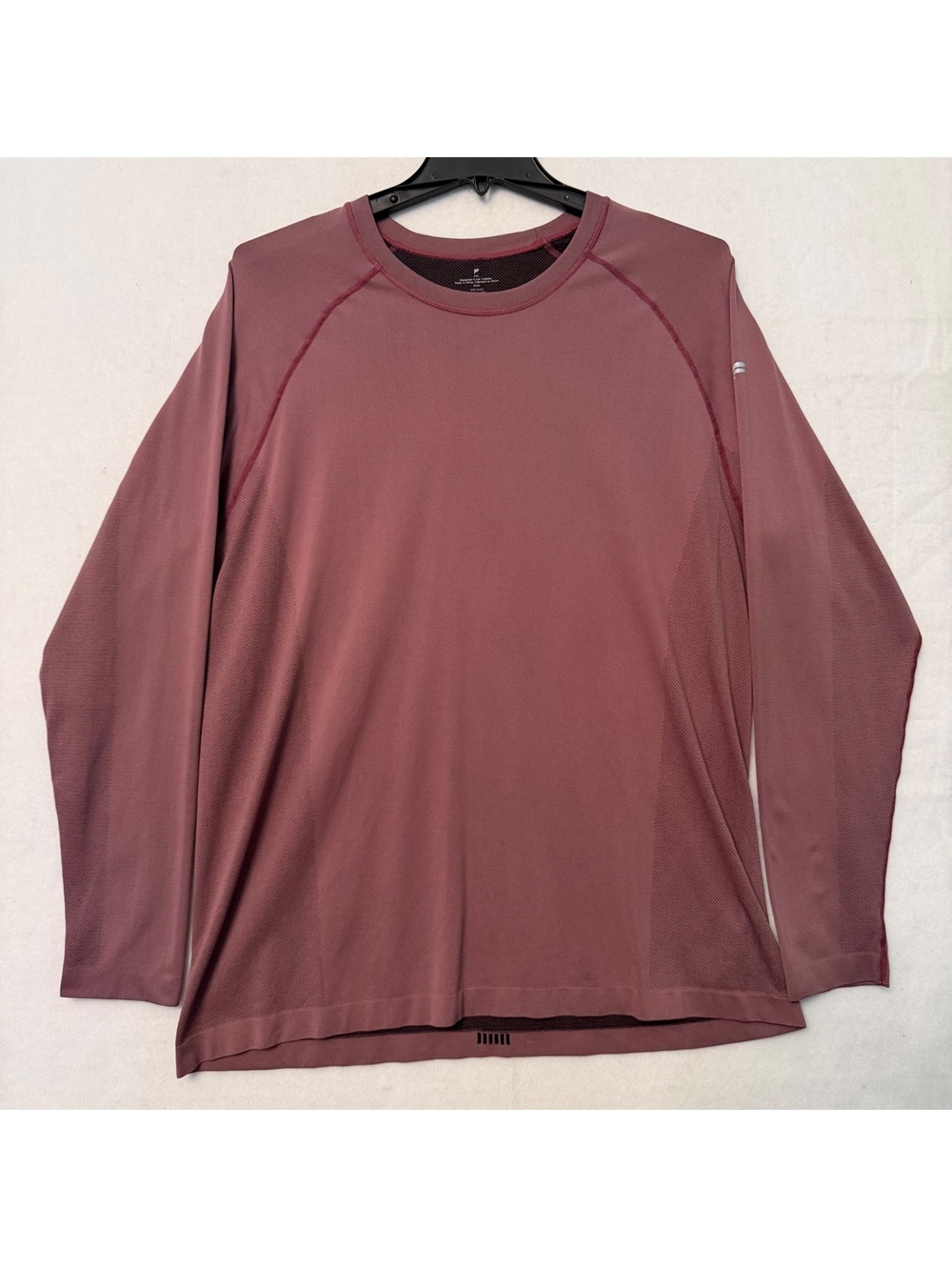 Fabletics The Training Day Long Sleeve Tee Men's 2XL Wood Rose Performance Gym